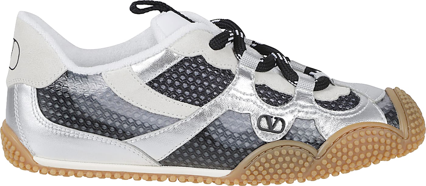 Valentino Garavani Amphibia Sneakers with Scalloped Rubber Sole