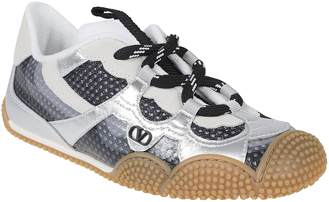 Valentino Garavani Amphibia Sneakers with Scalloped Rubber Sole