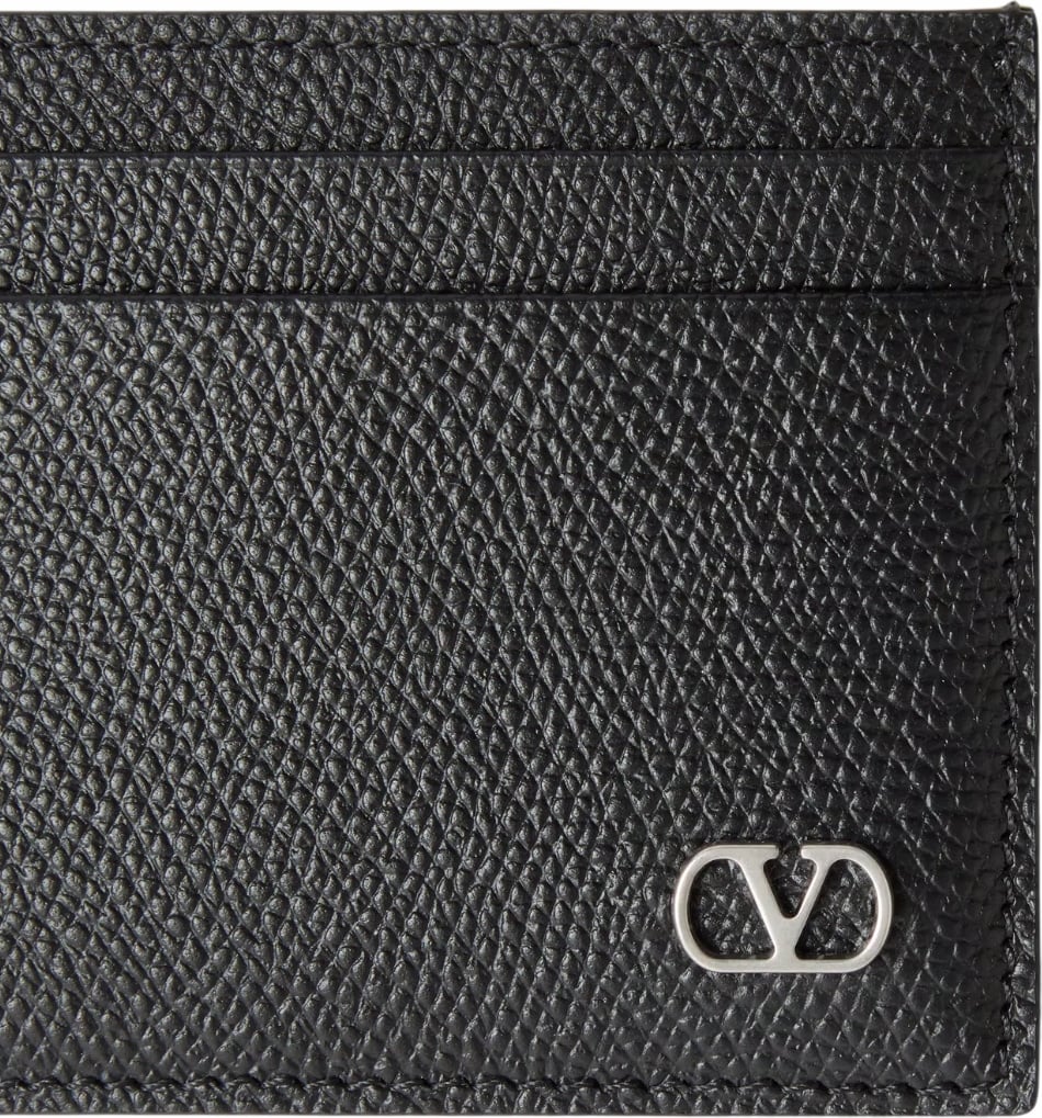 Vlogo Textured Leather Card Holder