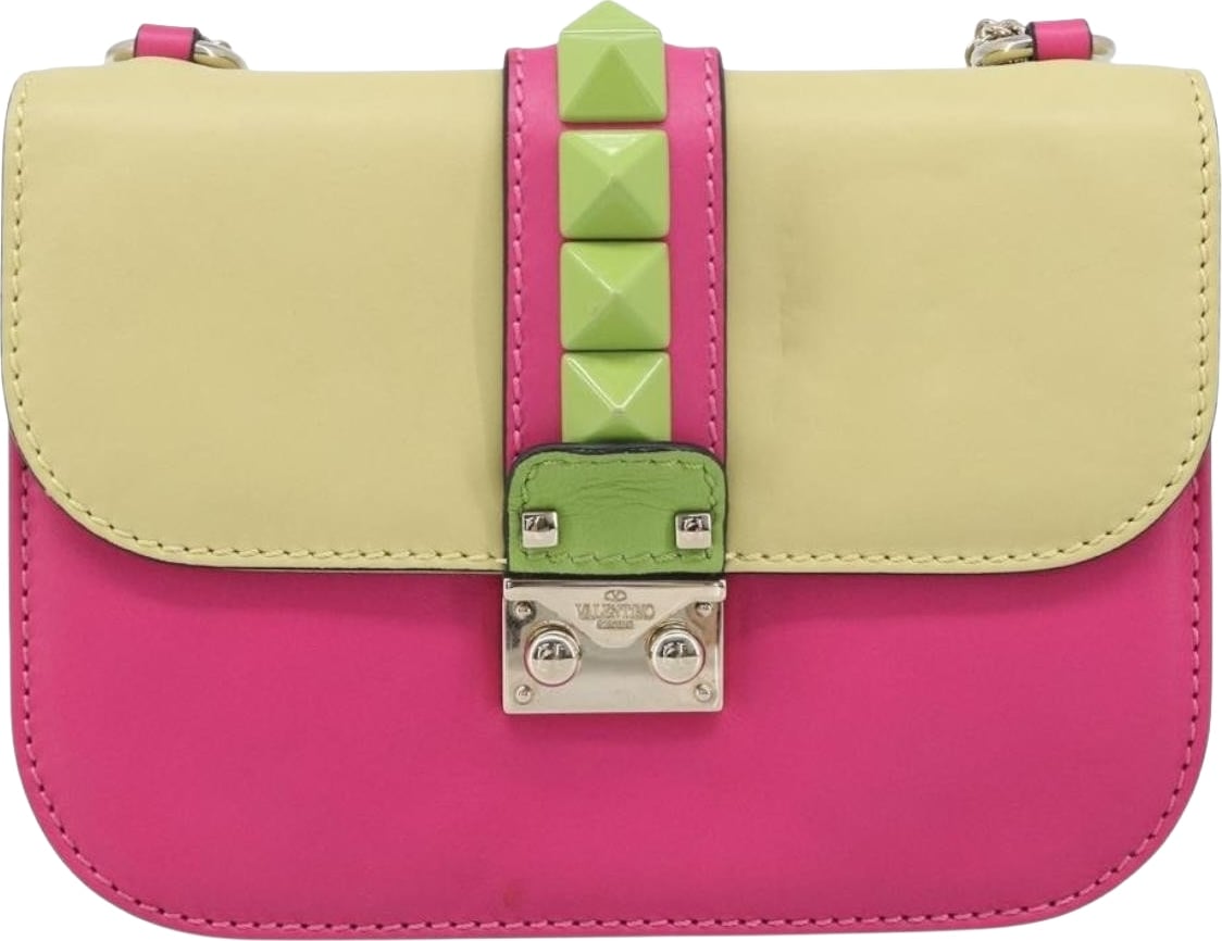 Valentino Garavani Glam Lock Covered Studs Leather Small