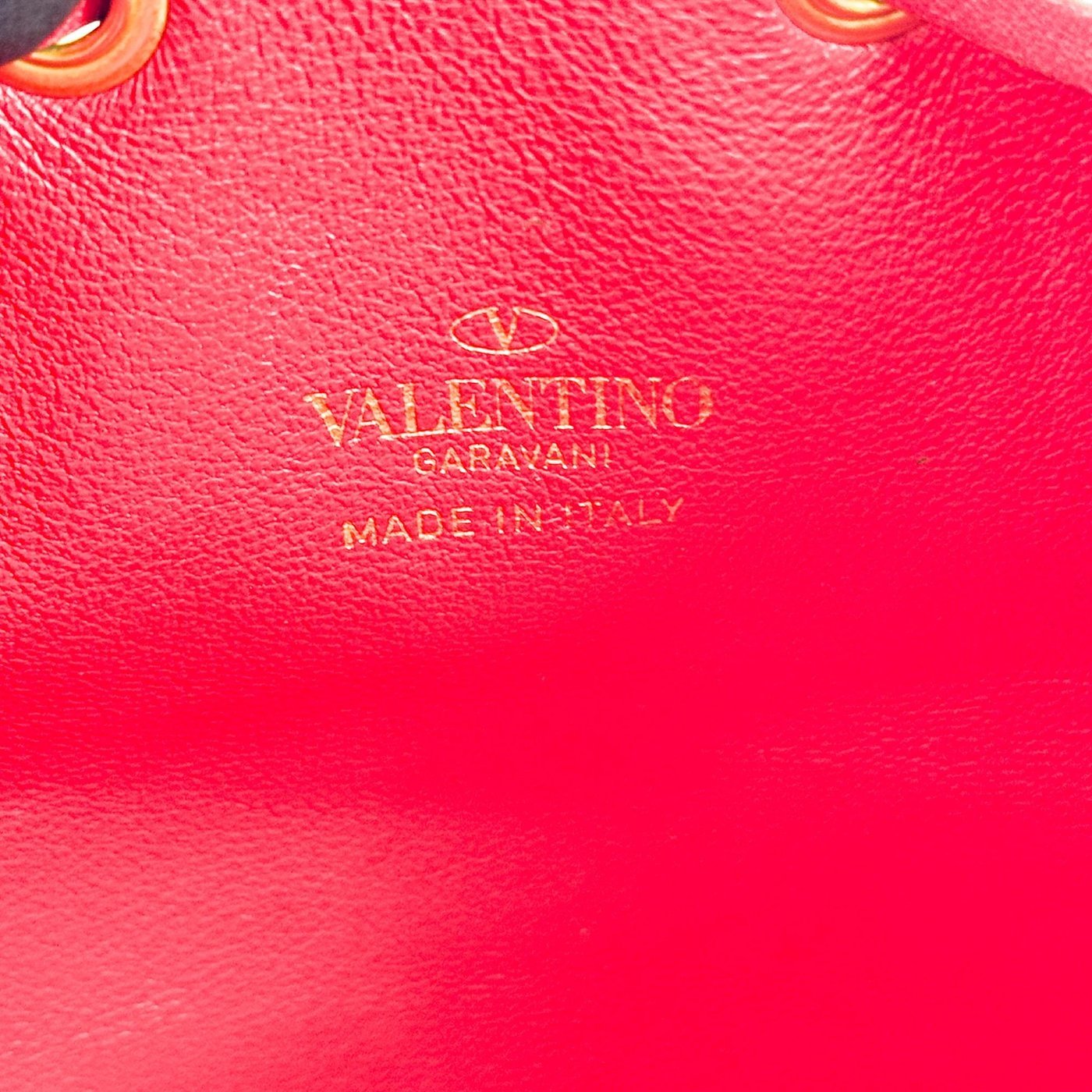 Valentino Garavani VLogo Drawstring Bucket Leather