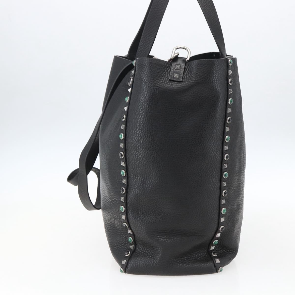 Valentino Garavani Rolling Rockstud Convertible Leather with Cabochons North South