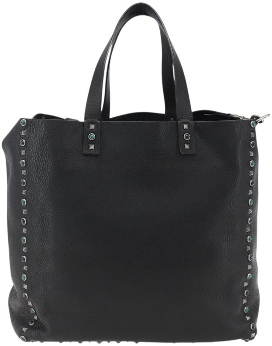 Valentino Garavani Rolling Rockstud Convertible Leather with Cabochons North South