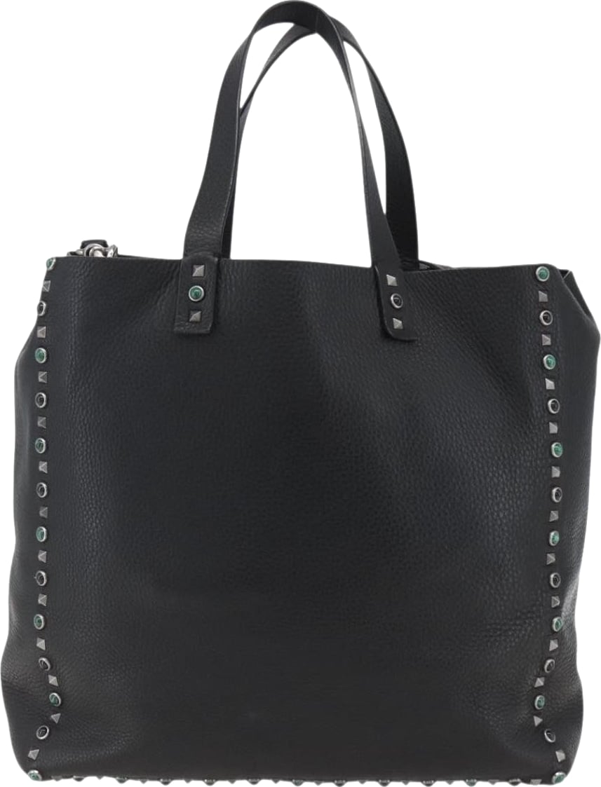 Valentino Garavani Rolling Rockstud Convertible Leather with Cabochons North South
