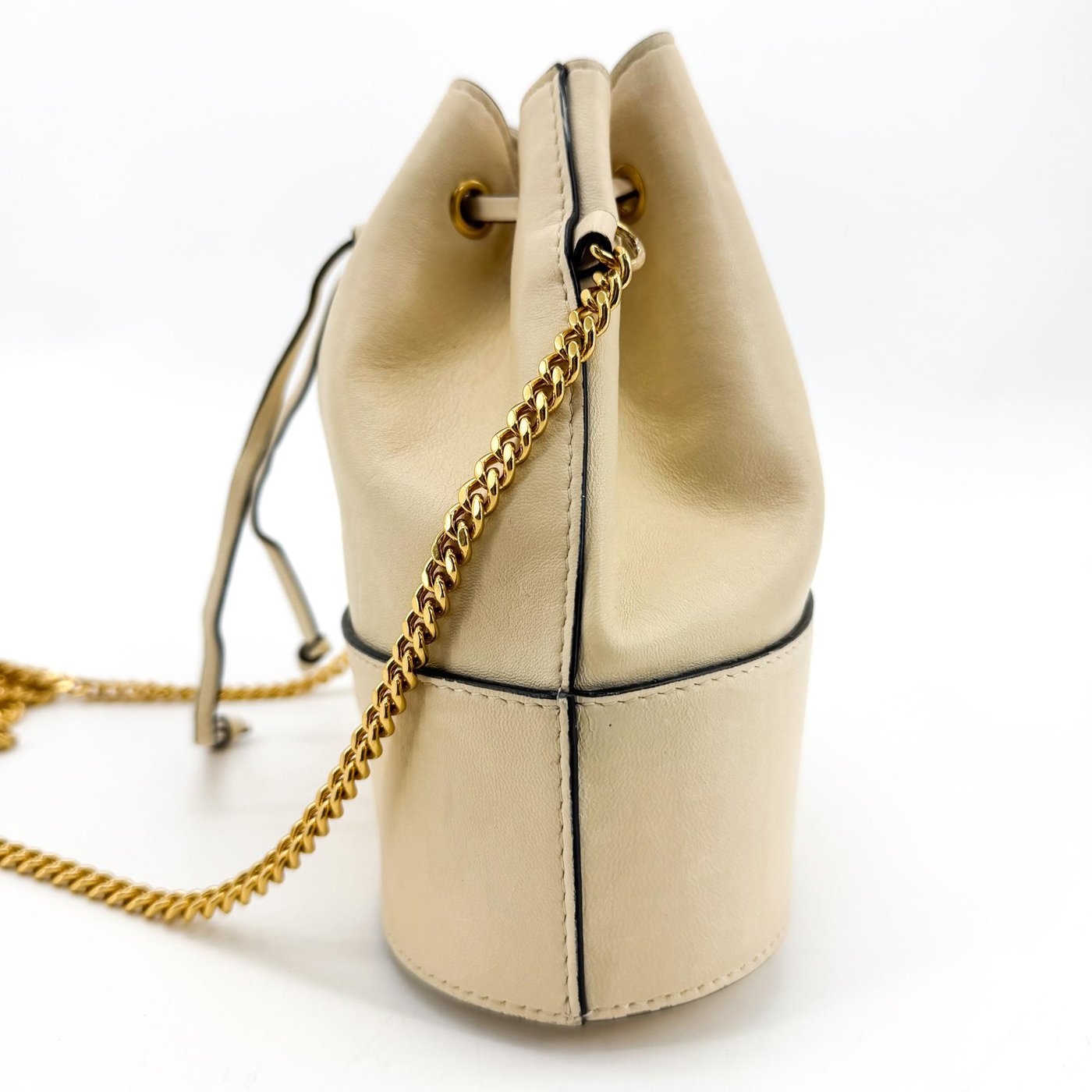 Valentino Garavani VLogo Drawstring Bucket Leather