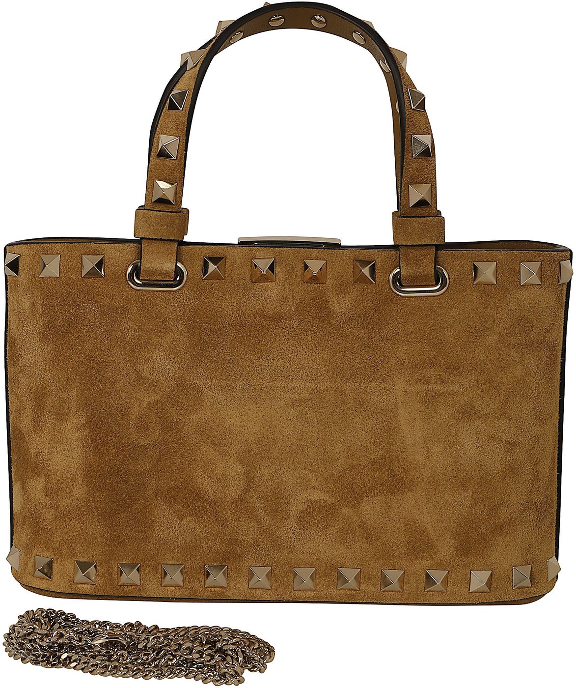 VALENTINO GARAVANI MINI BAG | ROCKSTUD | SUEDE S./PLATINUM STUDS