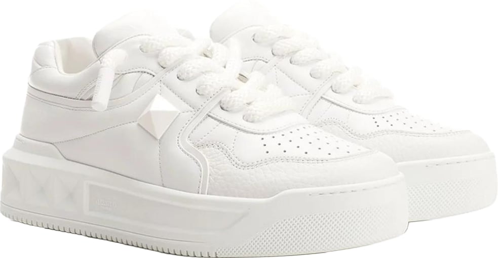 Valentino Garavani One Stud XL Men's Leather Sneakers White