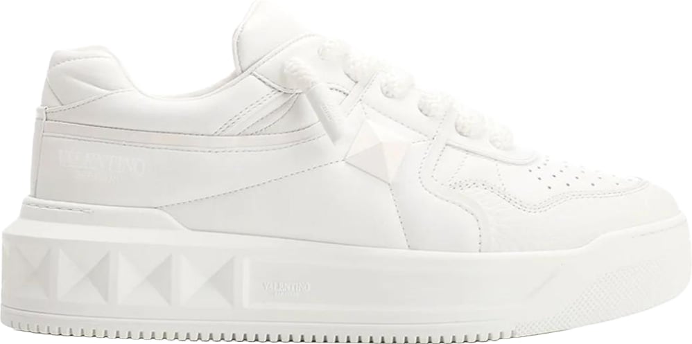 Valentino Garavani One Stud XL Men's Leather Sneakers White