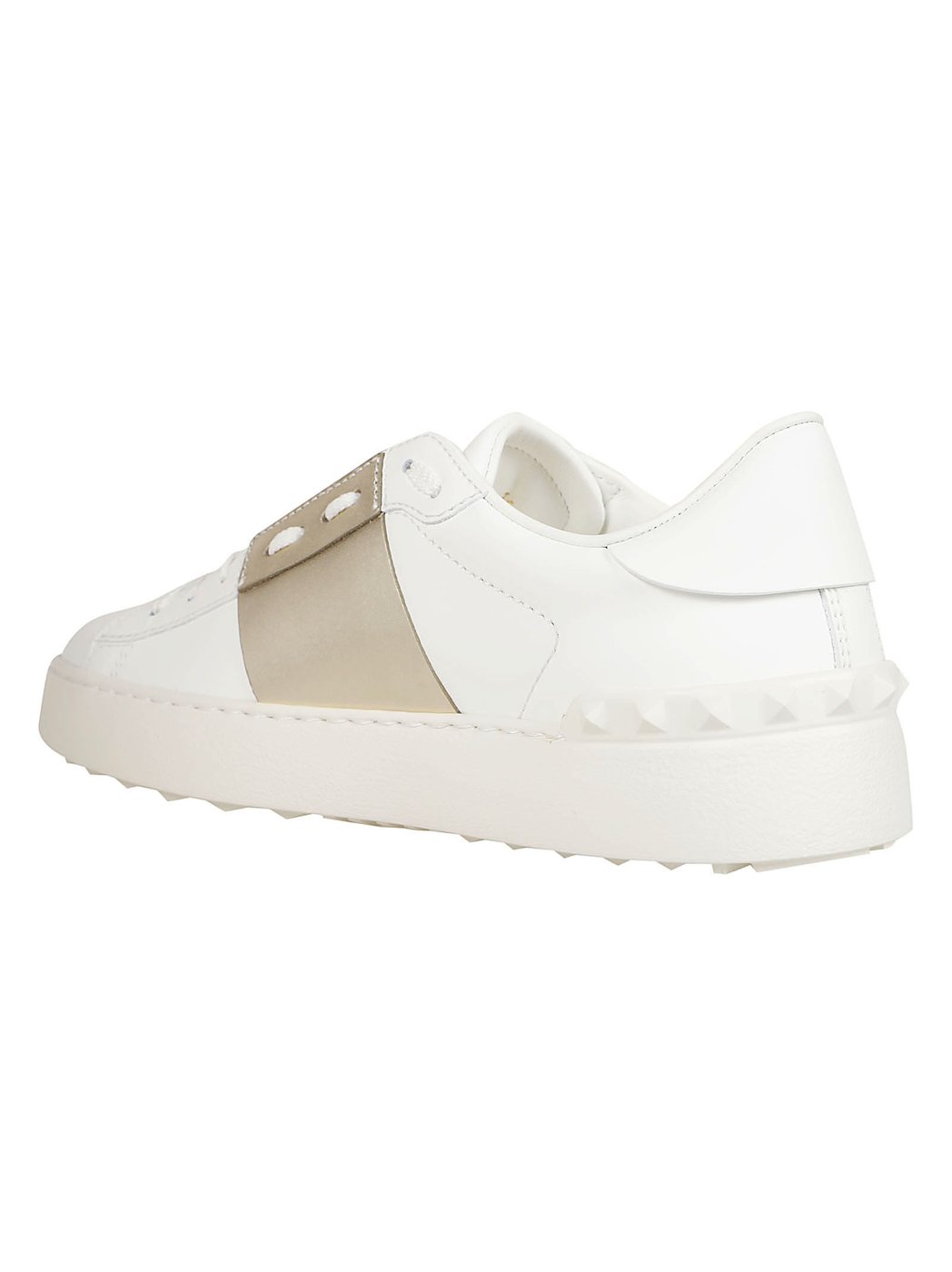 White Calfskin Open Sneakers