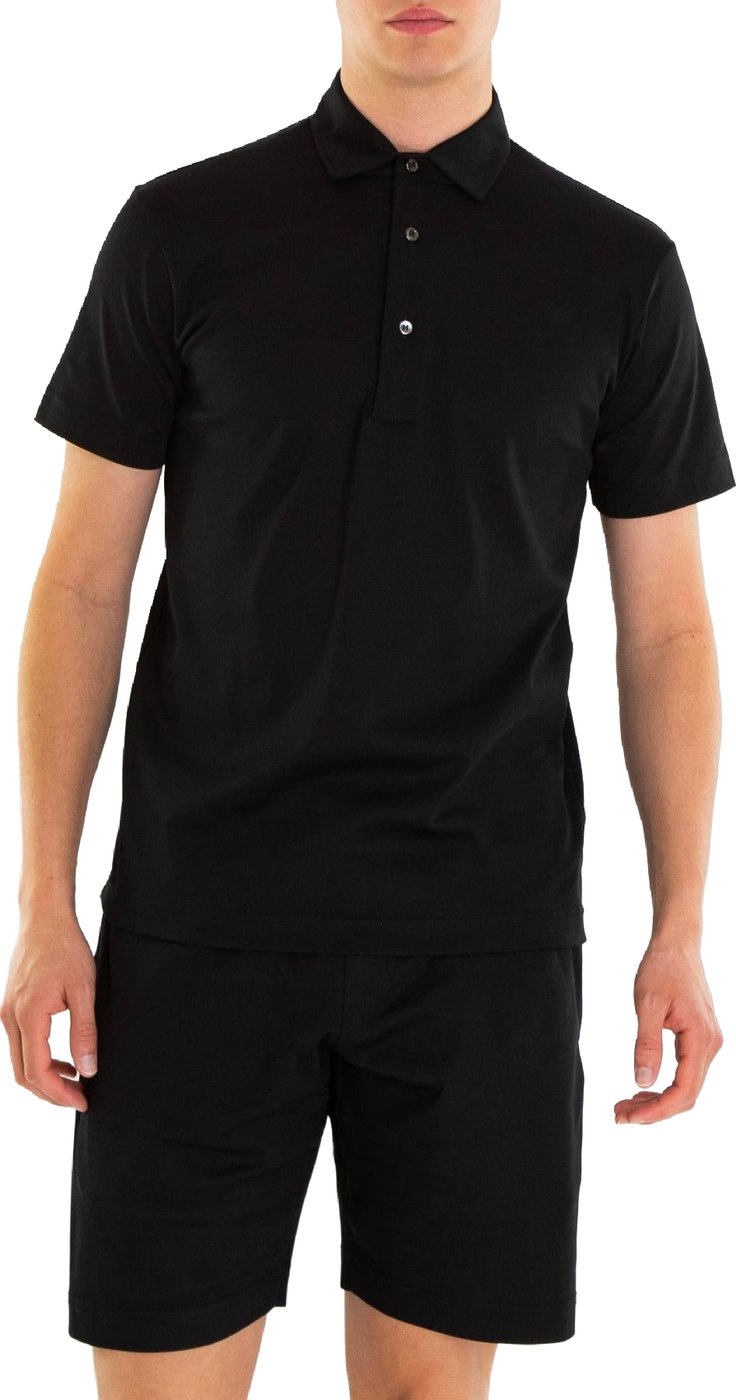 Heren Supima Polo Schiller Zwart