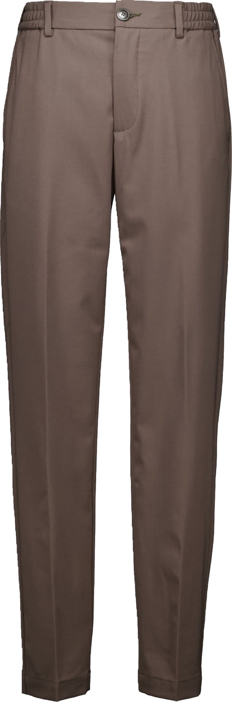 Valenza Wool Stretch Tapered Pantalons Taupe 1188