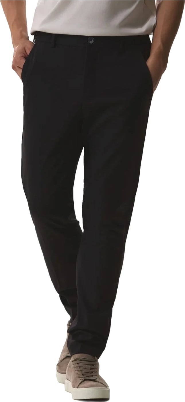 Valenza Wool Stretch Tapered Pantalons Zwart 1188