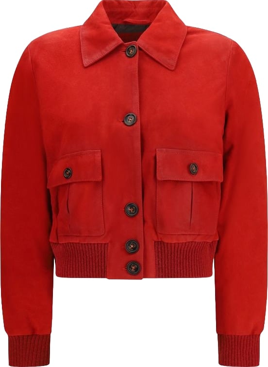 Valstar Red Goatskin Full-Length Jacket