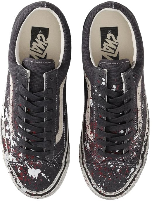 Vans Premium Old Skool 36 Paint Splatter Charcoal Grey 'Gray Black White'
