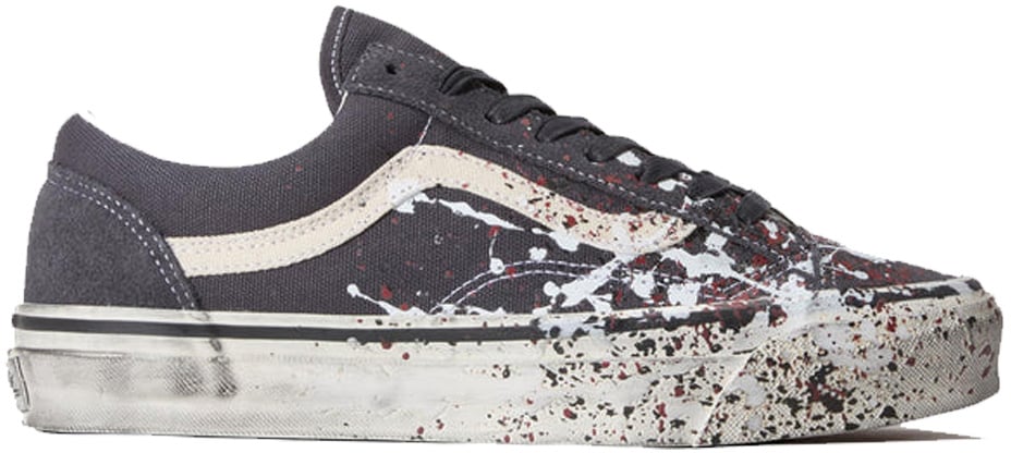 Vans Premium Old Skool 36 Paint Splatter Charcoal Grey 'Gray Black White'