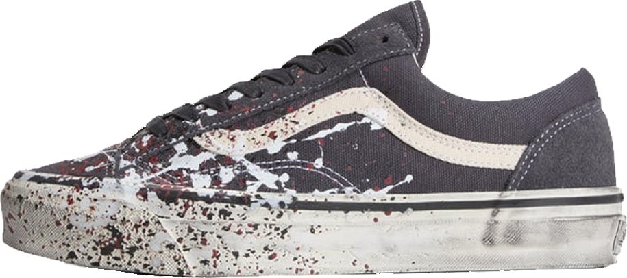 Vans Premium Old Skool 36 Paint Splatter Charcoal Grey 'Gray Black White'