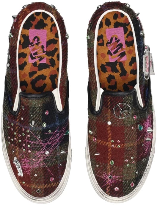Vans Premium Classic Slip-On Harris Tweed Red 'Red Blue'