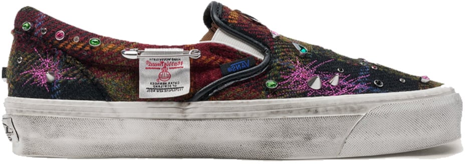 Vans Premium Classic Slip-On Harris Tweed Red 'Red Blue'