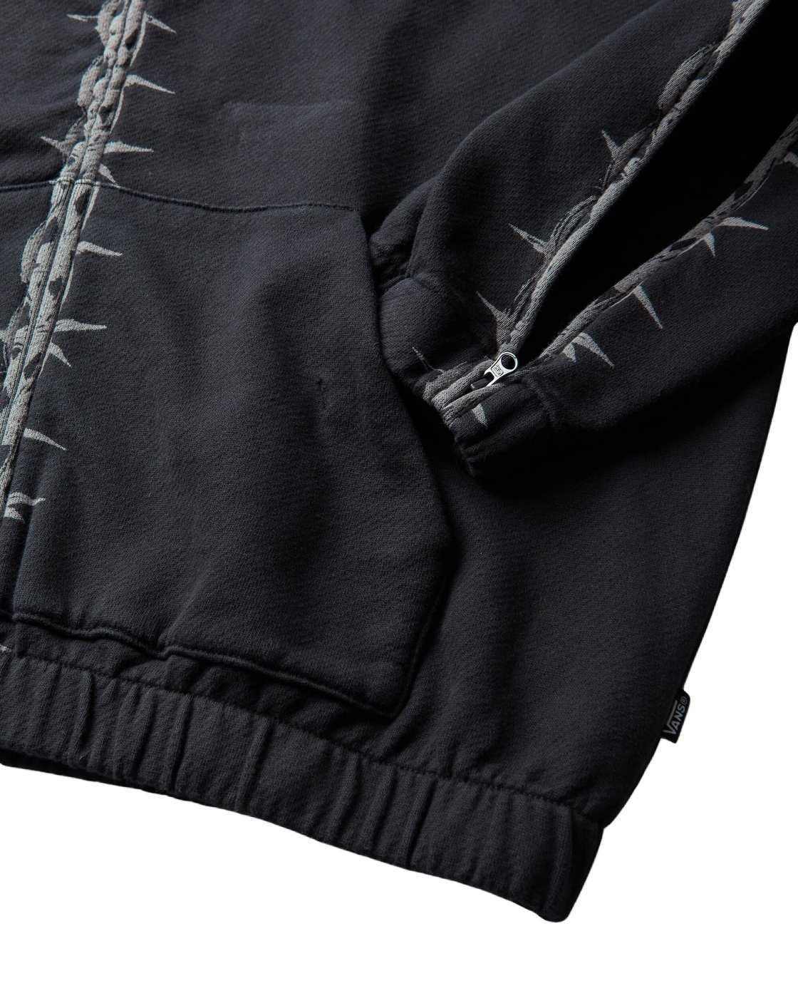 Felpa Con Cappuccio Zip Act of Disagreement By Slam Jam Nera