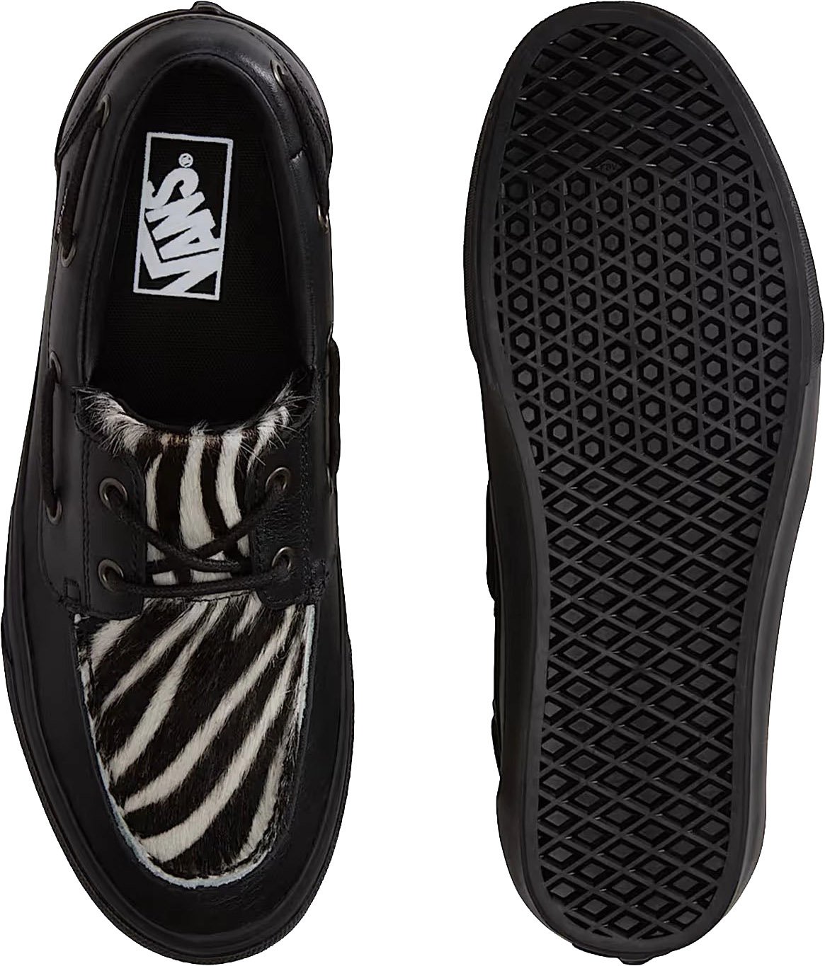Vans 2-Eyelet Boat Shoe Pony Hair Bootschoen Zwart