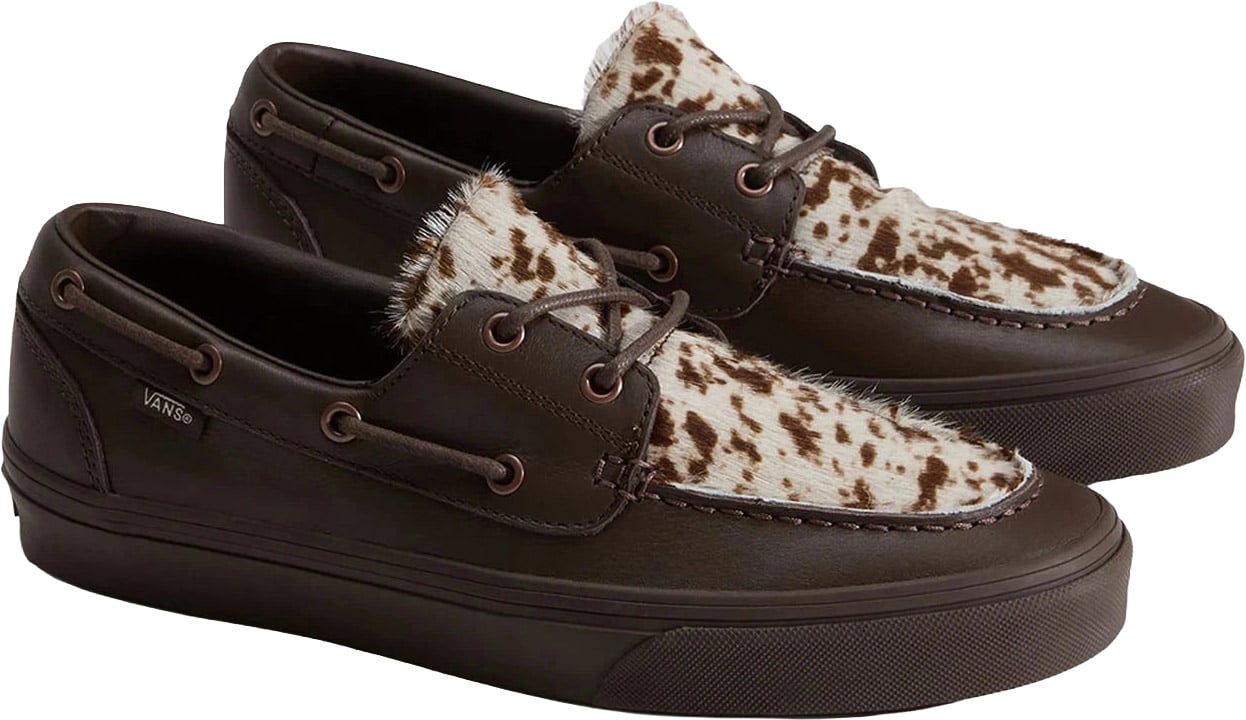 Vans 2-Eyelet Boat Shoe Pony Hair Bootschoen Bruin Luipaard