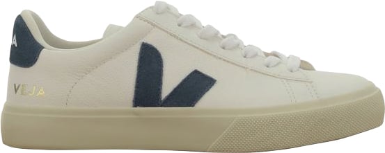 Veja White Calf Leather Bos Taurus Low Top Sneakers