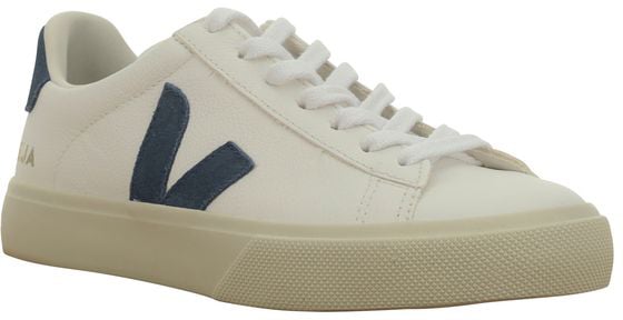 Veja White Calf Leather Bos Taurus Low Top Sneakers