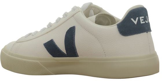 Veja White Calf Leather Bos Taurus Low Top Sneakers