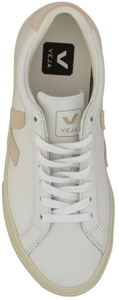 Veja White Calf Leather Bos Taurus Low Top Sneakers