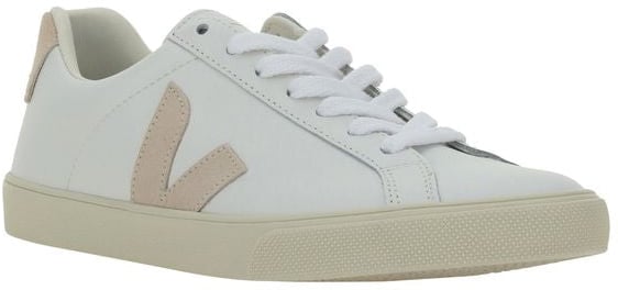 Veja White Calf Leather Bos Taurus Low Top Sneakers