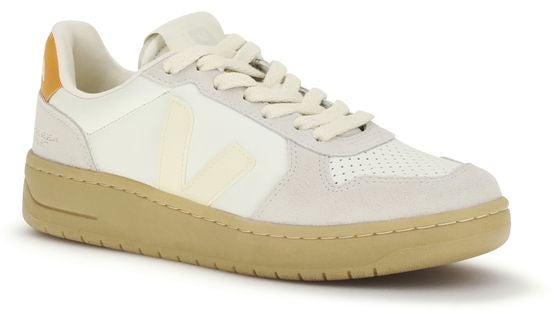 Veja White Calf Leather Bos Taurus Low Top Sneakers