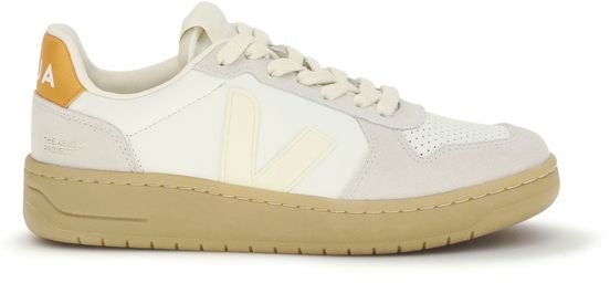 Veja White Calf Leather Bos Taurus Low Top Sneakers