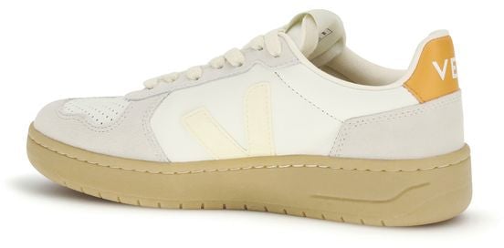 Veja White Calf Leather Bos Taurus Low Top Sneakers
