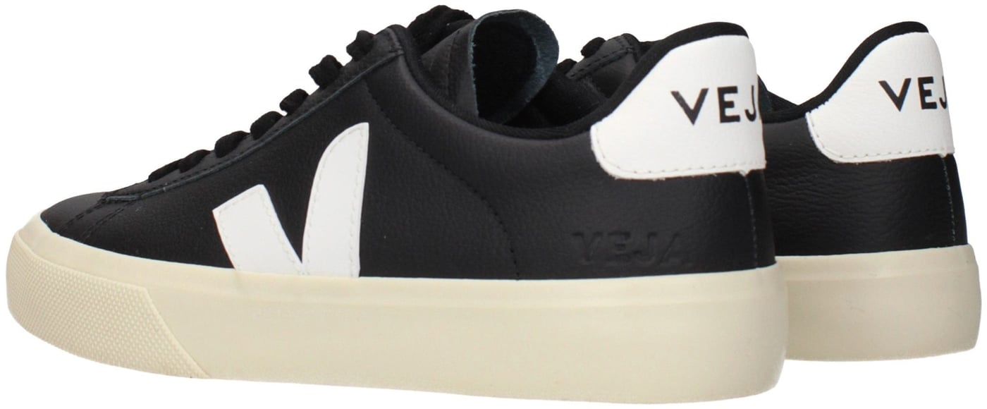 Veja Black Leather Low Top Sneakers