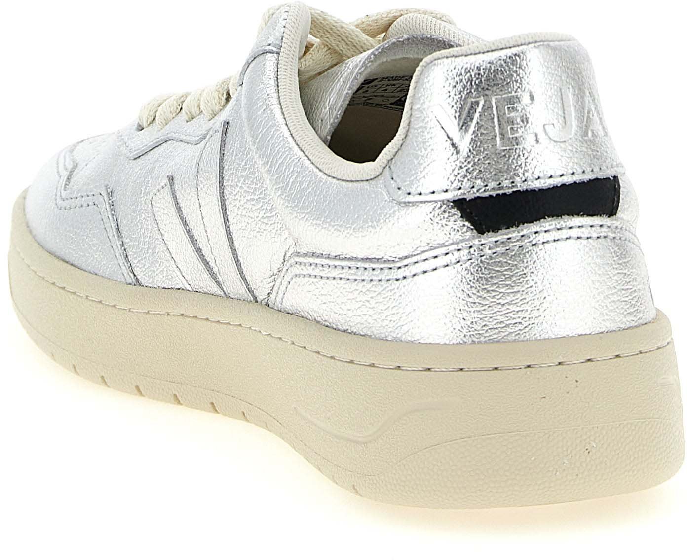 Veja Silver Genuine Leather Low Top Sneakers