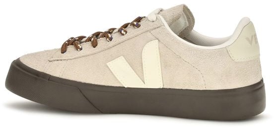 Veja Beige Suede Leather Low Top Sneakers