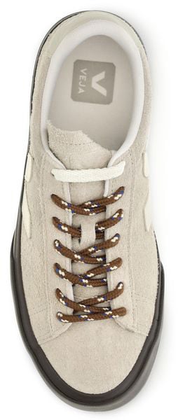 Veja Beige Suede Leather Low Top Sneakers