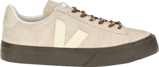 Veja Beige Suede Leather Low Top Sneakers