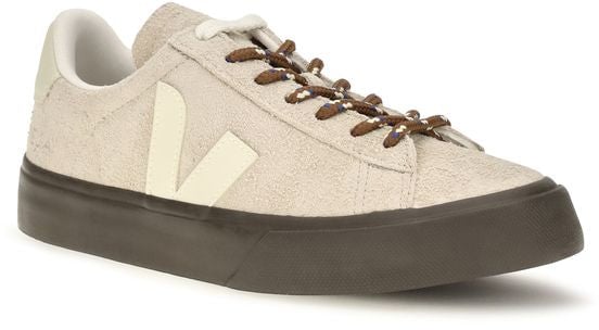 Veja Beige Suede Leather Low Top Sneakers