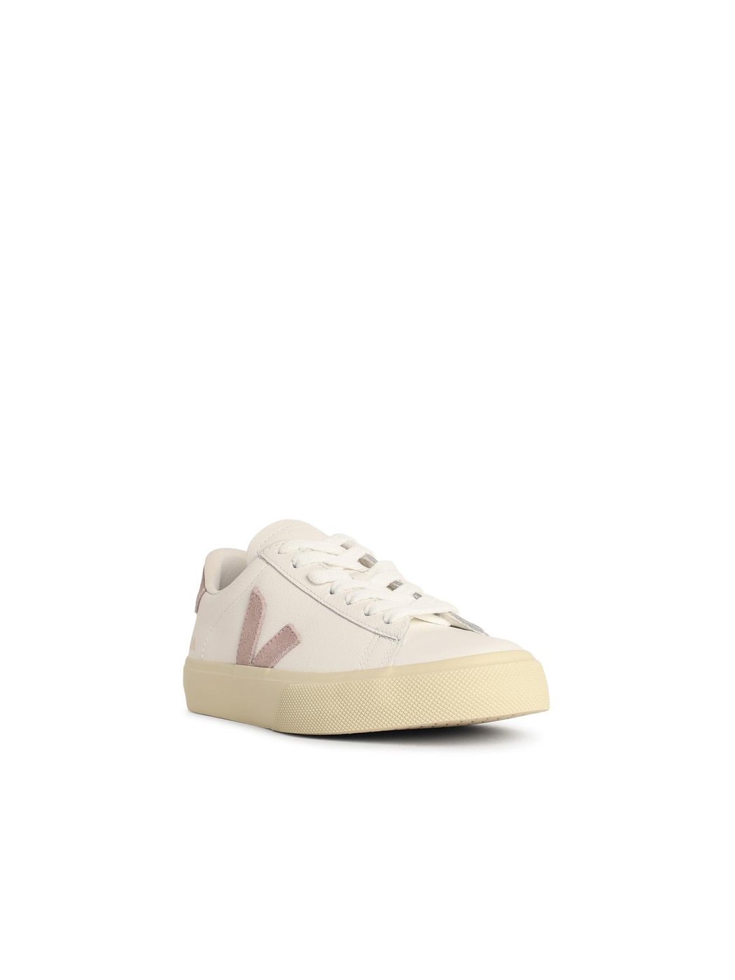 'Campo' White Leather Sneakers
