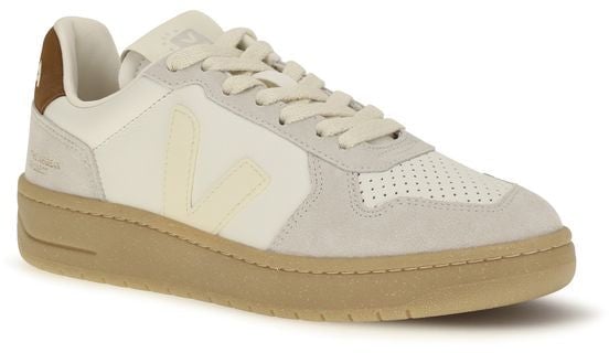 Veja Beige Calf Leather Bos Taurus Low Top Sneakers