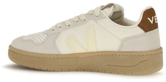 Veja Beige Calf Leather Bos Taurus Low Top Sneakers