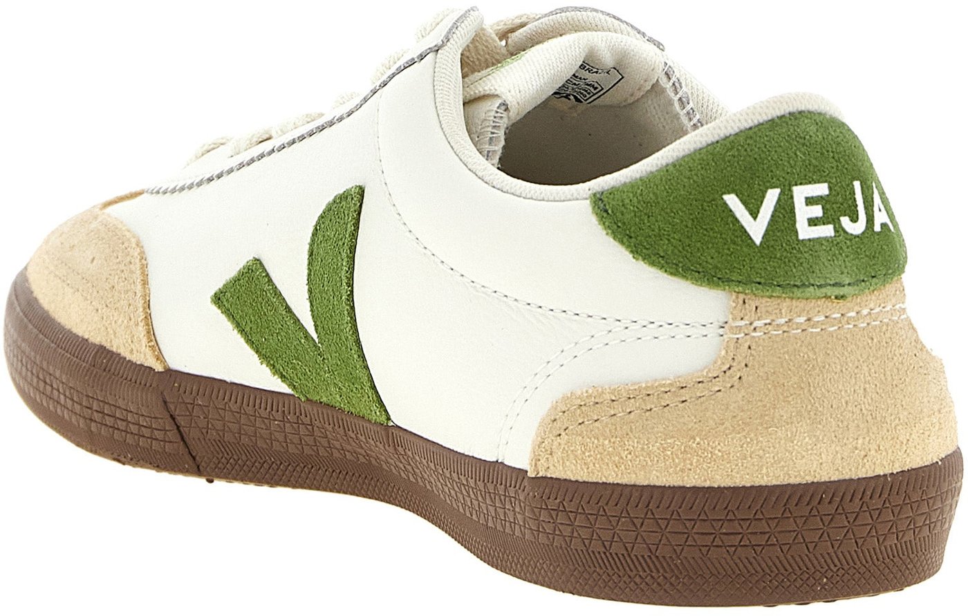 Veja Beige Genuine Leather Athletic Sneakers