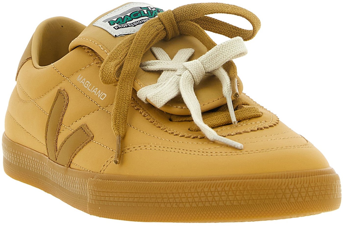 Veja Beige Calfskin Athletic Sneakers