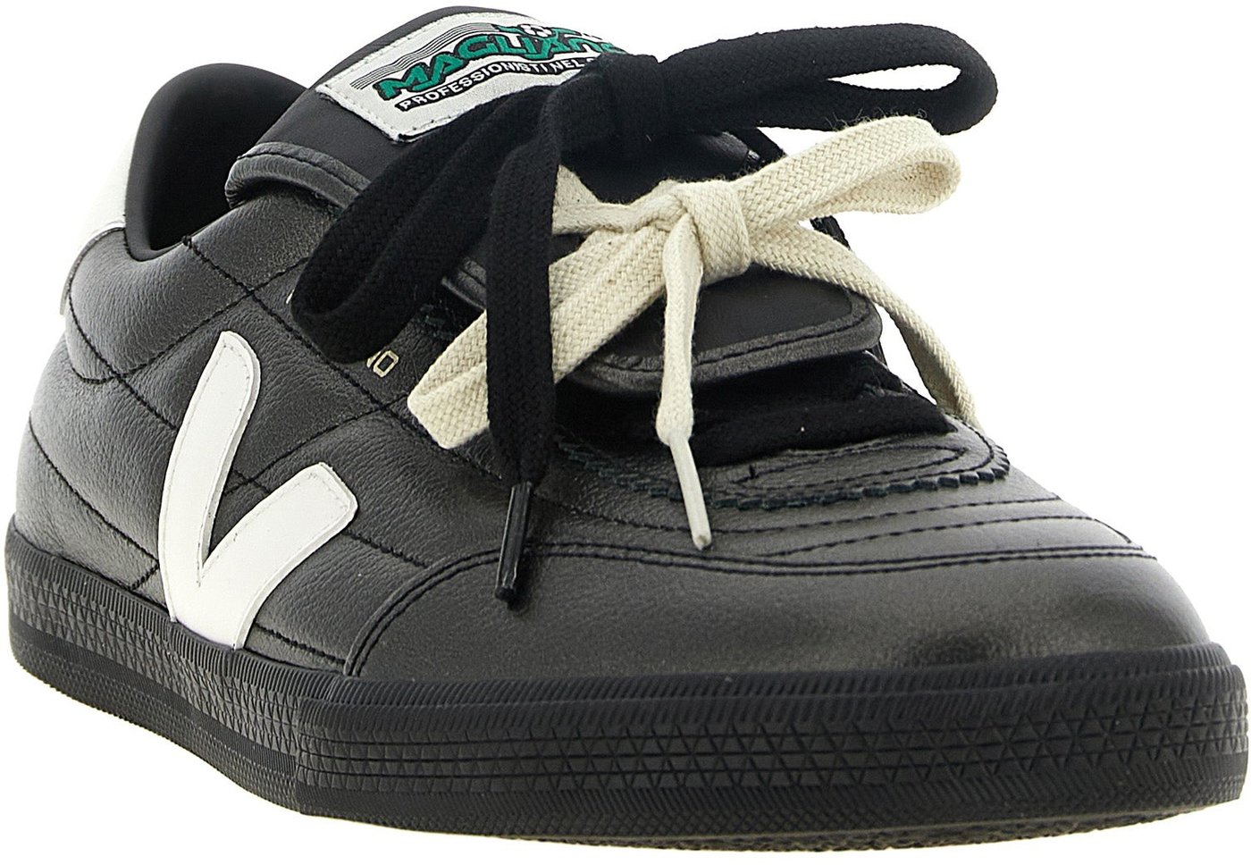 Veja Black Calfskin Low Top Sneakers