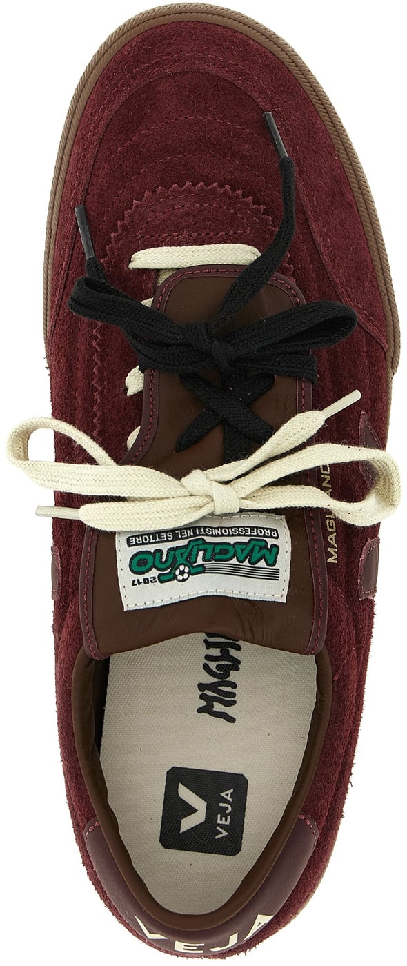 Veja Bordeaux Calfskin Low Top Sneakers