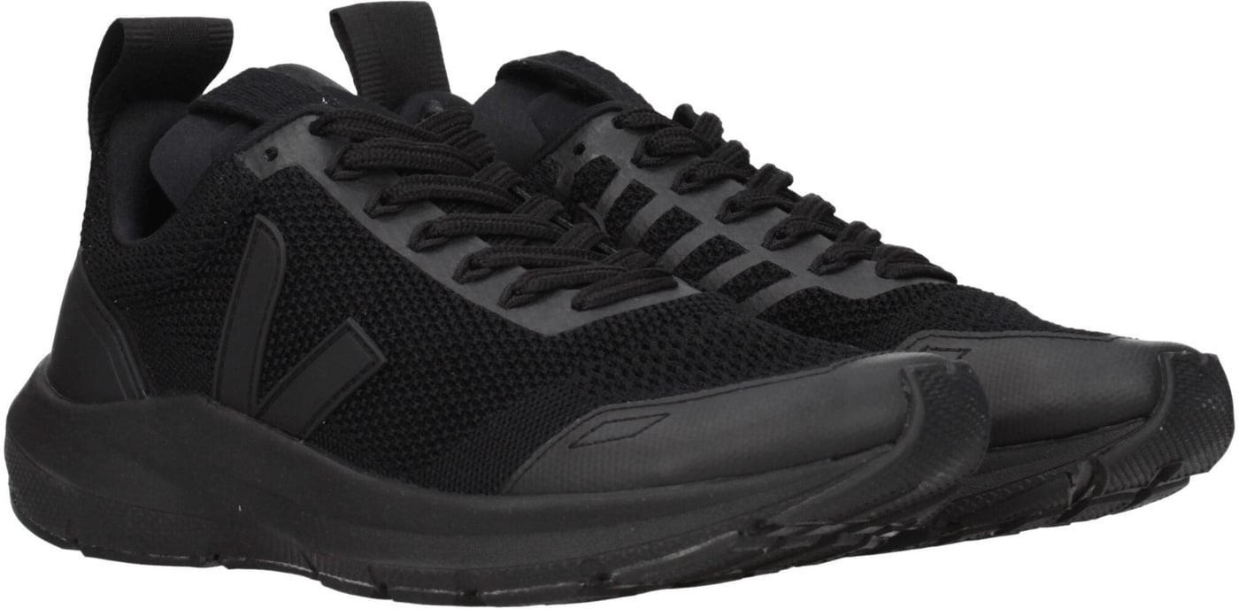 Veja Black Fabric Athletic Sneakers