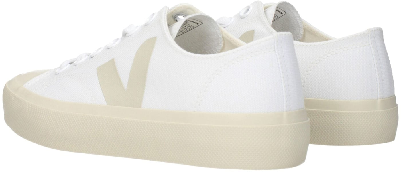 Veja White Fabric Low Top Sneakers