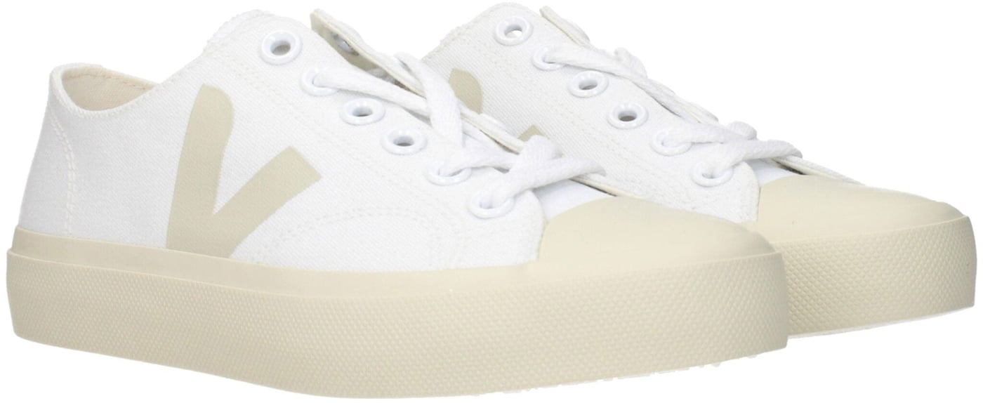 Veja White Fabric Low Top Sneakers