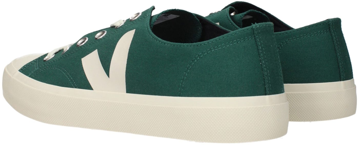 Veja Green Fabric Low Top Sneakers
